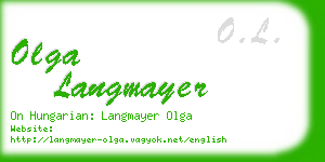 olga langmayer business card